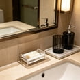 thumbnail image 1 of Soap Dishs Soap Holders Household Bathroom Countertop Carbon Steel Mobile Away Box Toilet Laundry Soap Storage Rack, 1 of 6
