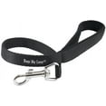 thumbnail image 2 of Short Dog Leash Padded Handle Wide Nylon Traffic Lead 22" Long Black (Large: 3/4" Wide), 2 of 3