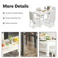 thumbnail image 4 of LinkRomat Dining Table Set for 4, Faux Marble Kitchen Table Set with 4 Leather Upholstered Chairs, 5 Piece Modern Dinette for Dining Room, 4 of 8