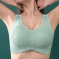 thumbnail image 2 of Women Wireless T-Shirt Bras Full Coverage Pullover Wirefree Seamless All-Day Bralette Lace Splicing Underwear with Pads, 2 of 16