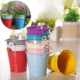 thumbnail image 1 of FUTUREORYY 10Pcs Assorted Color Metal Hanging Flower Pots for Balcony Garden and Patio Decoration, 1 of 6