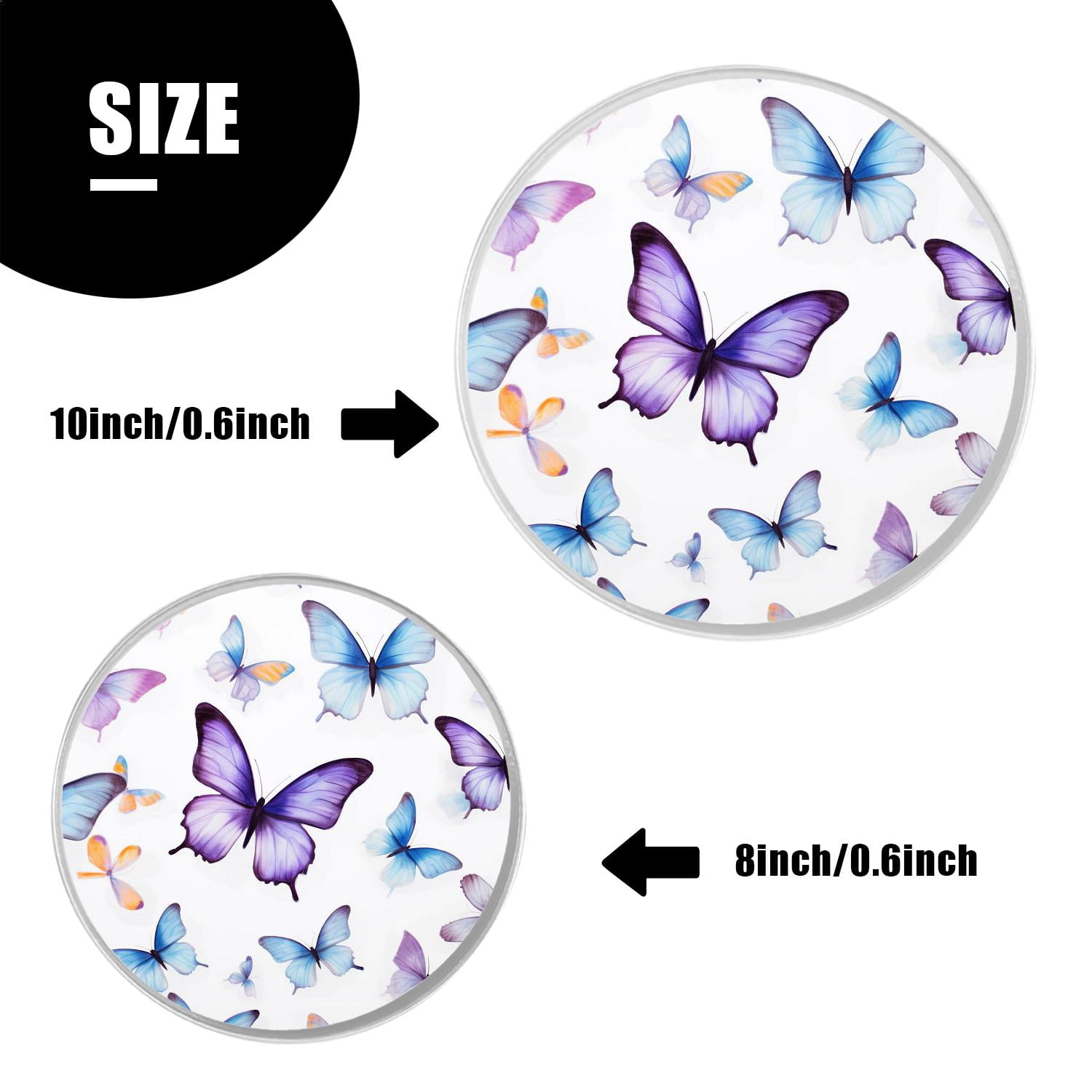Decorative Stove Burner Covers 4 Pcs Metal Gas Stove Burner Cover 8Inch And 10Inch ,Monarch Butterfly Insect Elegant design