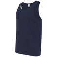 thumbnail image 4 of Gildan Heavy Cotton Men's Tank Top, Comfortable Sleeveless Undershirt, Classic Fit, Navy, Size-3XL, 4 of 5
