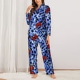 thumbnail image 2 of Balery Abstract Colorful Butterflies Conjunto de Pijama con Estampado para Mujer, Conjunto de Dos Piezas con Manga Larga, Ropa de Dormir Suave con Bolsillos, Pijamas Cómodos-Large, 2 of 7