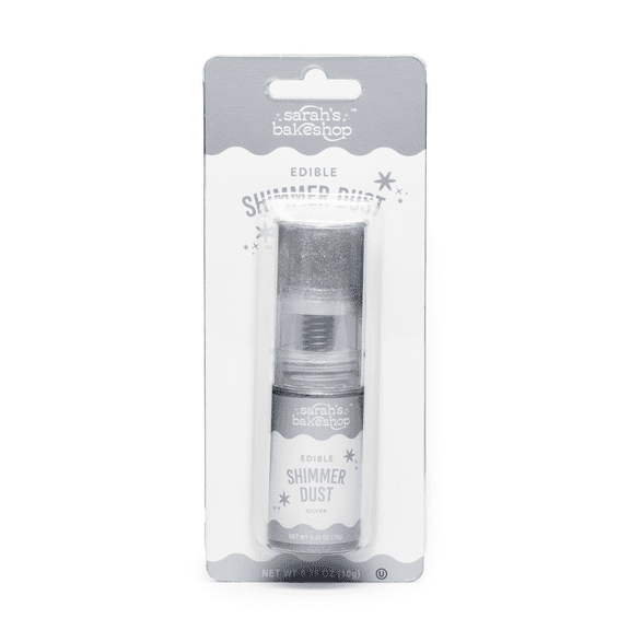 Sarah's Bakeshop Edible Shimmer Dust Pump Silver 0.35oz