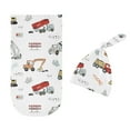thumbnail image 2 of Construction Truck Baby Cocoon and Beanie Hat Sleep Sack Set by Sweet JoJo Designs, 2 of 6