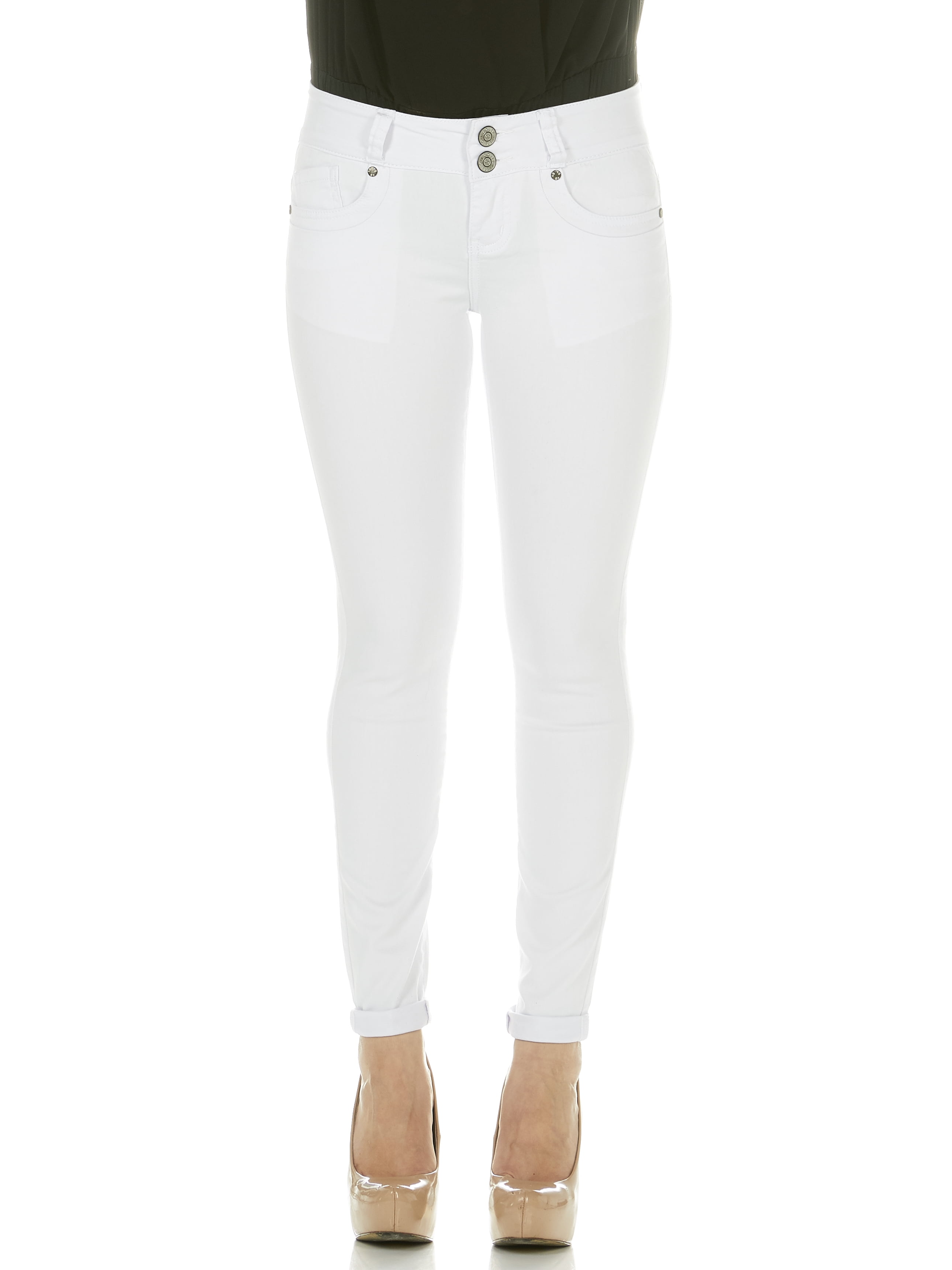 white slim fit jeans ladies