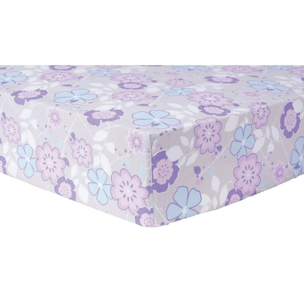 Grace Floral Fitted Crib Sheet Walmart Com Walmart Com
