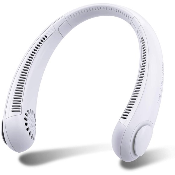 Portable Neck Fan,Hands Free Bladeless 360° Cooling Hanging Fan USB Rechargeable Personal Neck Fan