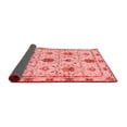 thumbnail image 2 of Ahgly Company Indoor Round Abstract Red Modern Area Rugs, 7' Round, 2 of 4