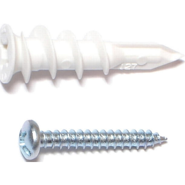MIDWEST FASTENER 10424 Hollow Wall Anchor with Screw Plastic Walmart