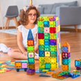 thumbnail image 3 of Baldosas magnéticas Anbalulu, 100 unidades, con 2 coches, para niños de 3 a 9 años, 3 of 7