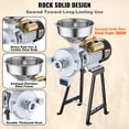 thumbnail image 3 of VEVOR Electric Grain Mill Grinder, 3000W Spice Grinders, Commercial Corn Mill with Funnel, Thickness Adjustable Powder Machine, Heavy Duty Feed Flour Cereal Mill Wheat Grinders, Dry & Wet Grinder, 3 of 9