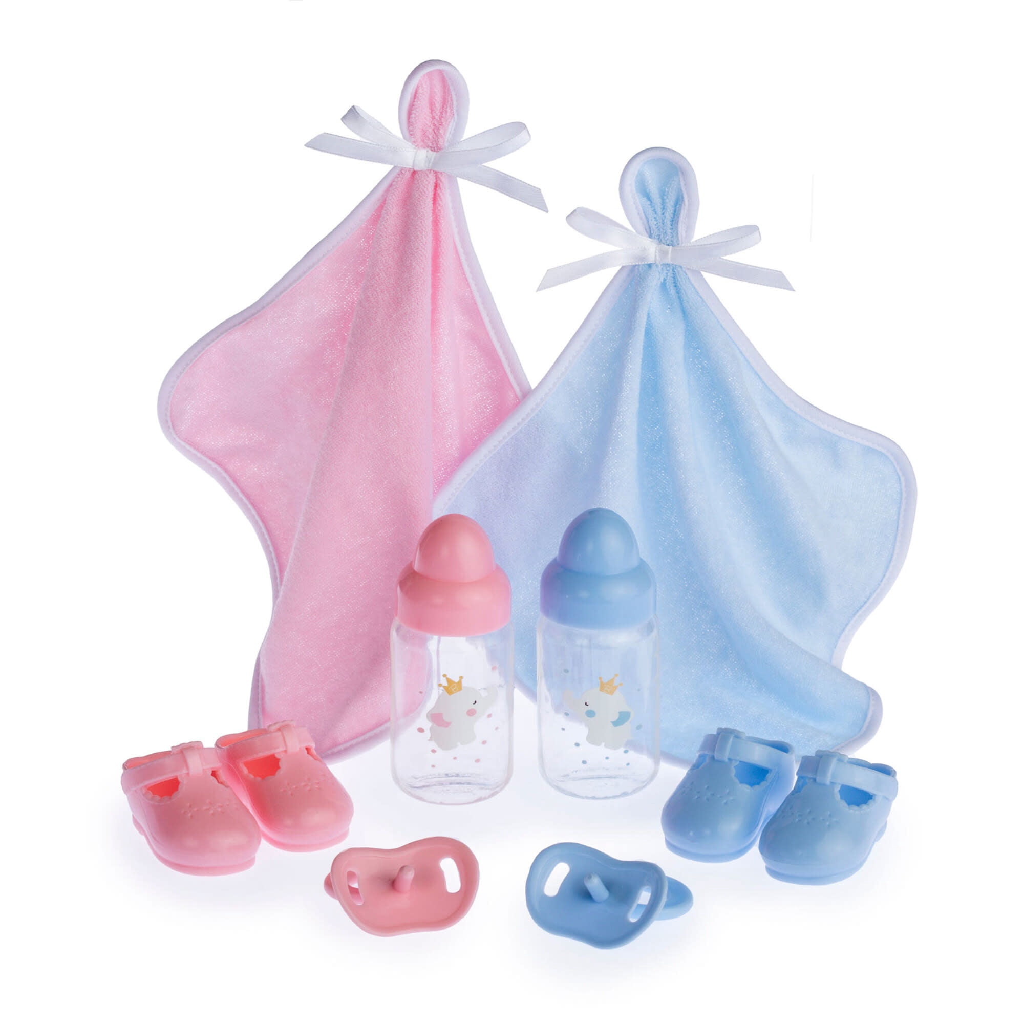 JC Toys Twin Nonis Boutique 15" Realistic Pink & Blue Soft Body Baby Dolls with Open/Close Eyes |Accessory Gift Set| Ages 2+