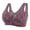 Purple, variant on Daisy Bras for Older Women, Everyday Bras, Front Button Oversized Wireless Bras Full-Coverage Wirefree Push Up Bra