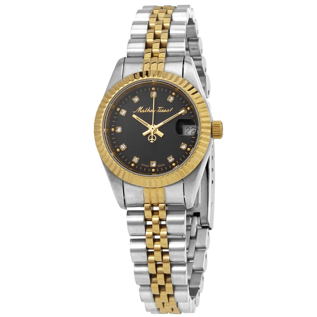 Mathey-Tissot Mathey III Quartz Crystal Black Dial Ladies  display picture 2
