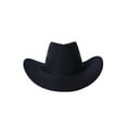 Men Cowboy Hat Western Cowboy Hat with Adjustable Durable Leather Hats for Men Chin Rope Wide