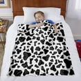 thumbnail image 7 of Cow Print Blanket Soft Kid Black and White Cow Print Fleece Couch Sofa Throw Blanket 40x50 Inch Cow Stuff Gift Cow Bedding Bedroom Decor for Baby, Kids, Adults, 7 of 7