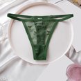 thumbnail image 2 of Aayomet sous-Vêtements en Coton pour Femmes Dentelle Pur Coton Entrejambe (Vert, P), 2 of 3