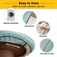 thumbnail image 3 of Elastic Fitted Round Tablecloth, Blue Brown Vintage Waterproof Stretch Table Cover for 55"-60" Tables, Retro Farmhouse Elegant Pastoral Washable Outdoor Tablecloths for Patio, Picnic, Camping, 3 of 9
