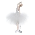 thumbnail image 2 of Estatua de niña bailarina de resina, figura de niña, colección moderna, figura artística, adorno cintura lateral, 2 of 9