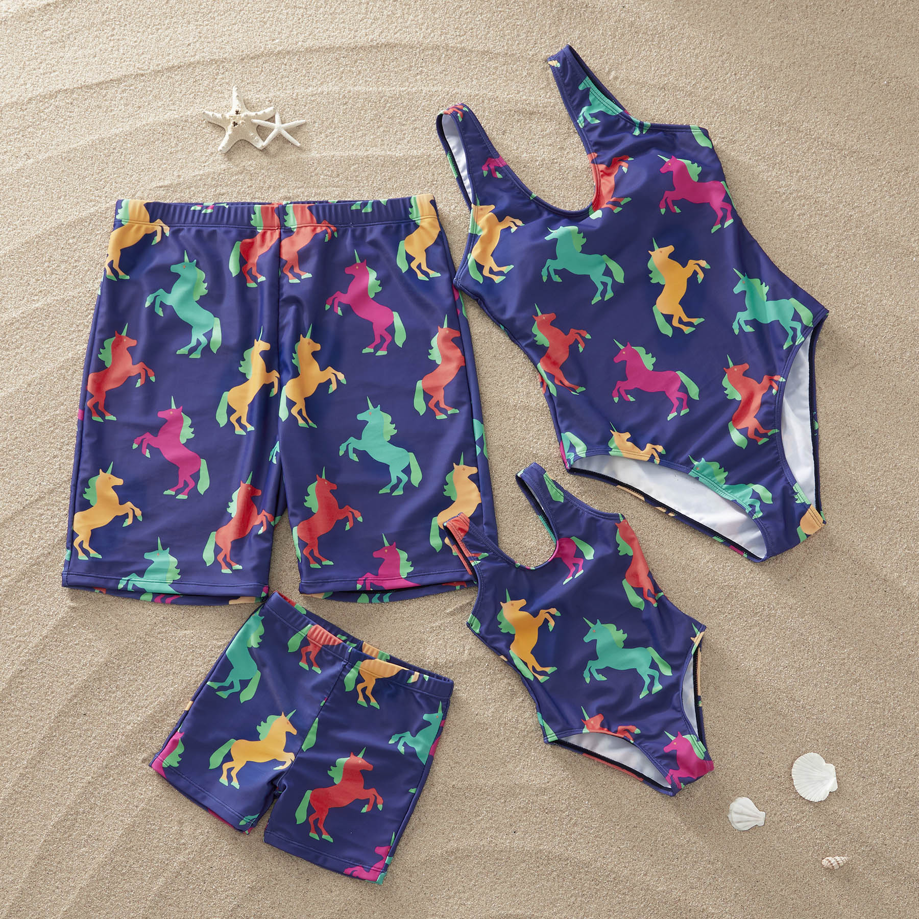 PatPat Colorful Unicorn Printed Family 
