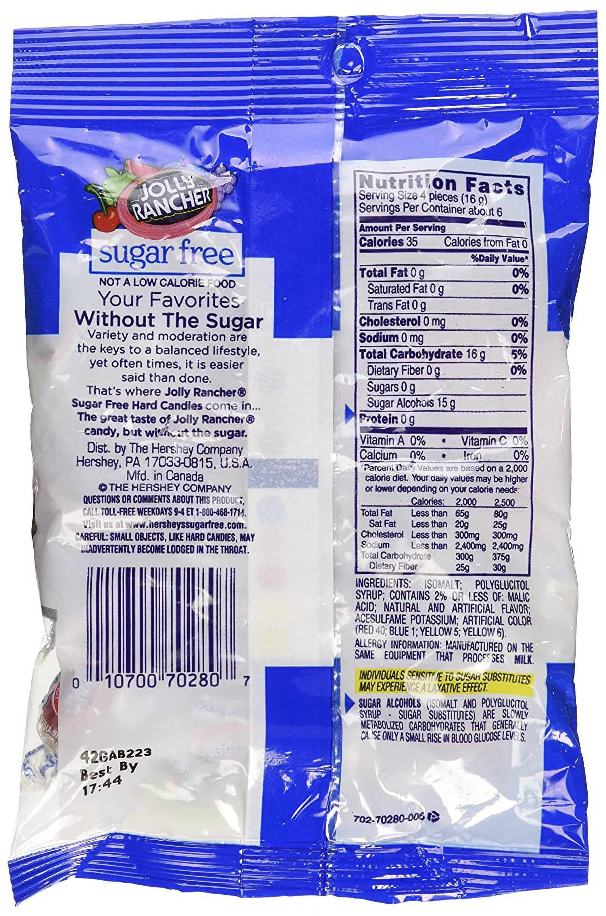 JOLLY RANCHER Sugar Free Hard Candy in Assorted Fruit Flavors 3.6oz