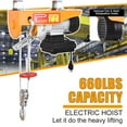 thumbnail image 2 of Electric Hoist, 660lbs Electric Hoist with Wireless Remote Control, 110V Electric Winch for Factories, Warehouses, Construction Sites, 2 of 6