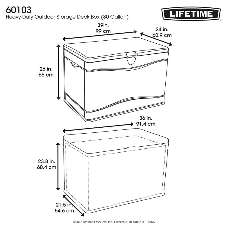 LIFETIME PRODUCTS White Deck Boxes at