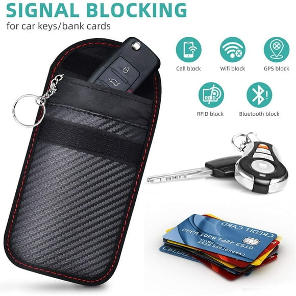 jiacuix Faraday Bag Key Protector Signal Blocking RFID Key Fob Protector Pouch Anti-Theft Car Security Cage