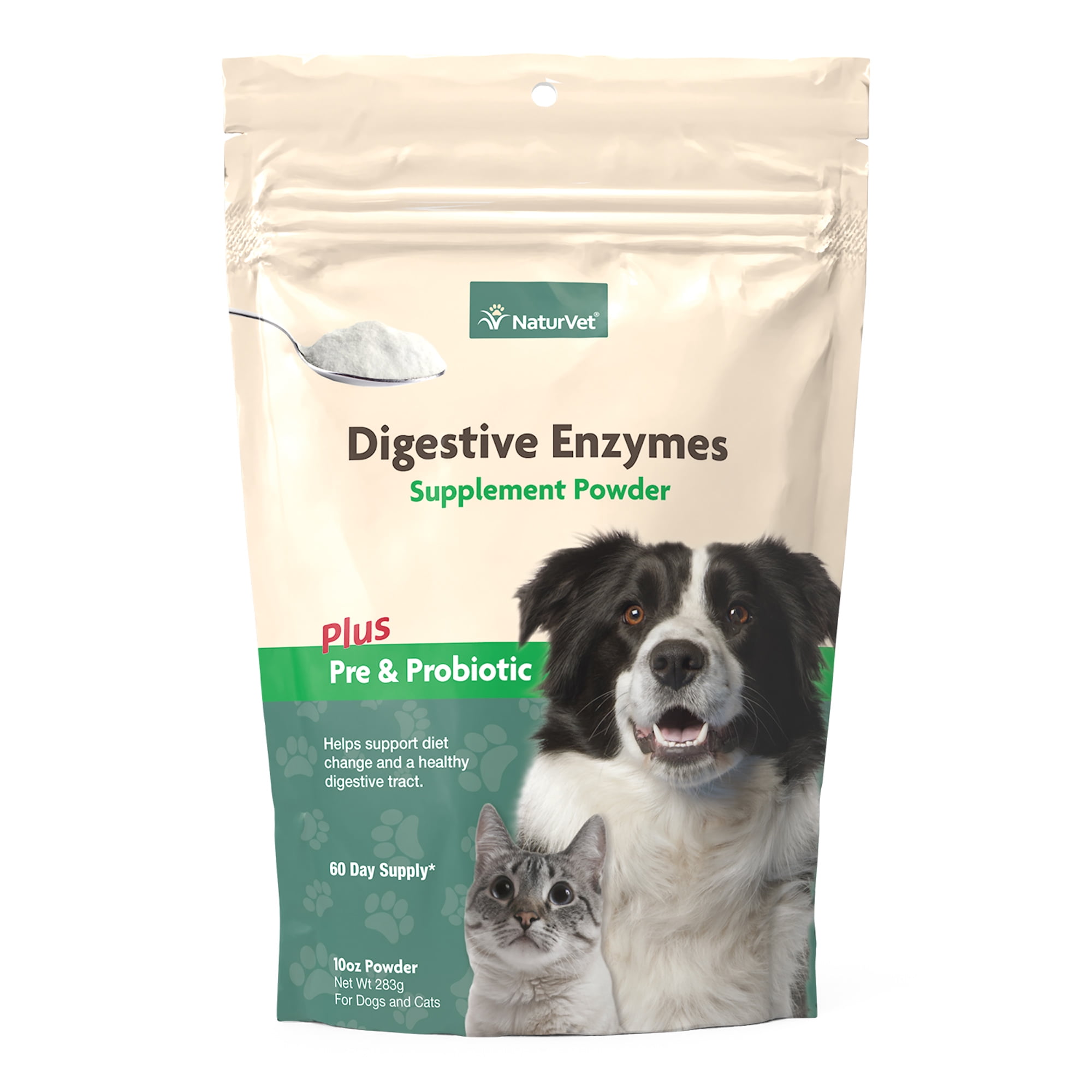 NaturVet Digestive Enzymes Plus Probiotics & Prebiotics Helps
