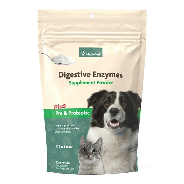NaturVet Digestive Enzymes Plus Probiotics & Prebiotics Helps