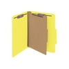 Smead - Classification folder - expanding - 2 compartments - Letter - tabbed - yellow (pack of 10)