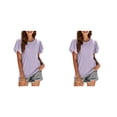 thumbnail image 3 of Qarigey Camiseta de mujer con volantes de Color sólido cuello estética linda blusa suelta fiesta noche Club verano Top niñas ropa Type10 NO10, 3 of 6