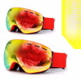 thumbnail image 1 of Gafas de esquí para miopía con lentes esféricas grandes revestidas, resistentes al viento y de color caqui/borde HX18 cubierto con coma, 1 of 5