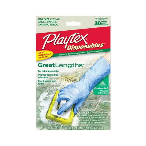 Playtex Great Lengths Nitrile Disposable Gloves, Latex Free Gloves, One