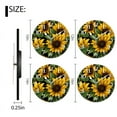 thumbnail image 2 of Silent Non-Ticking Wall Clock Quartz,Modern Round Clocks Decor for Living Room,Office,Kitchen-Sunflowers With Green Leaves On Black Background(16inch), 2 of 4