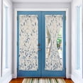 thumbnail image 2 of Blue Botanical Door Curtains for Door Window, French Sidelight Front Back Door Curtains With Tieback, Farmhouse Spring Summer Plant Kitchen Rod Pocket Drapes Panel, 25"x72", 2 of 5