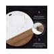 thumbnail image 3 of Tabla Redonda Xtellar De Madera Y Mármol Picar Queso Cocina color blanco, 3 of 5