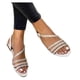 thumbnail image 4 of Sandalias de diamantes de imitación Zapatos de mujer Sandalias planas de playa y pantuflas Mujer Wmkox8yii  nm3432, 4 of 4
