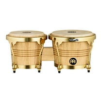MEINL Rubber Wood Bongos with Gold Tone Hardware Natural