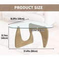 thumbnail image 2 of 31.5 Inch Coffee Table for Living Room, Mid Century Modern Center Table with Clear Glass Top and Cherry Wood Base, Transparent/Cherry, 2 of 6