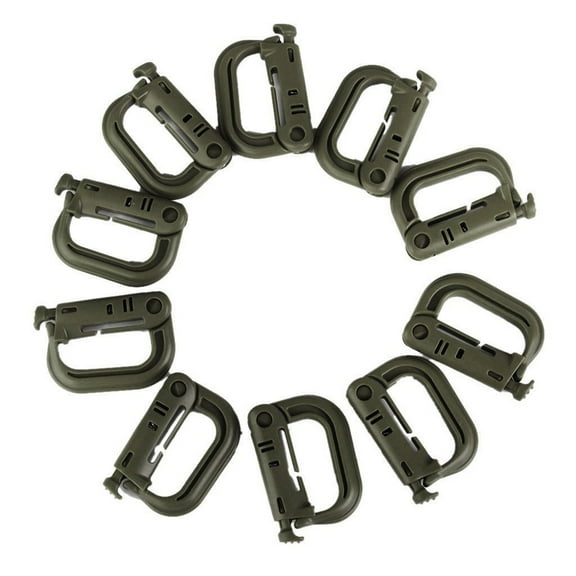 BESTOYARD 10Pcs Ring Grimloc Locking Buckles High Strength Lightweight Multipurpose Outdoor Strap Accessory