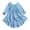 Blue-JeBYS, variant on OJSFQUFP Girls' Spring Summer and Fall Dress: Square Neck Flared Sleeves Ruffled Hem Dress
