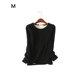 thumbnail image 5 of Qarigey Ropa interior Camiseta Mujer Cálido Grueso Algodón A prueba de viento Ropa interior sin rastro Ropa cómoda Manga larga Invierno Prendas para la parte del cuerpo Negro M negro M Qarigey AP013131-01, 5 of 6