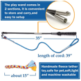thumbnail image 4 of Dogs Chase and Tug of War Durable Teaser Wand with Pet Durable Teaser Wand with Pet Fleece Rope Tether Lure Toy to Outdoor Exercise & Training for Small Medium Large Dogs, 4 of 5
