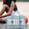 thumbnail image 6 of FVDPWYE PVC Clear Tote Bag Waterproof PVC Gym Bag for Beach Camping Yoga Stadium Concert Blue, 6 of 9