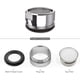 thumbnail image 2 of Silver (O.D. 24MM) - Set of three vent taps, kitchen vent taps, bathroom filter taps with washers, 2 of 5