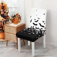 thumbnail image 4 of Halloween Chair Covers for Dining Room Set of 4 Halloween Bat Stretch Dining Chair Slipcovers 4 Pieces Holiday Spooky Washable Removable Seat Protector 4 Pack Decor for Home and Party, 4 of 7