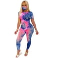 thumbnail image 3 of Seyurigaoka Women Casual Clothes Set Assorted Tie-dyed Print Top and Long Pants, 3 of 9